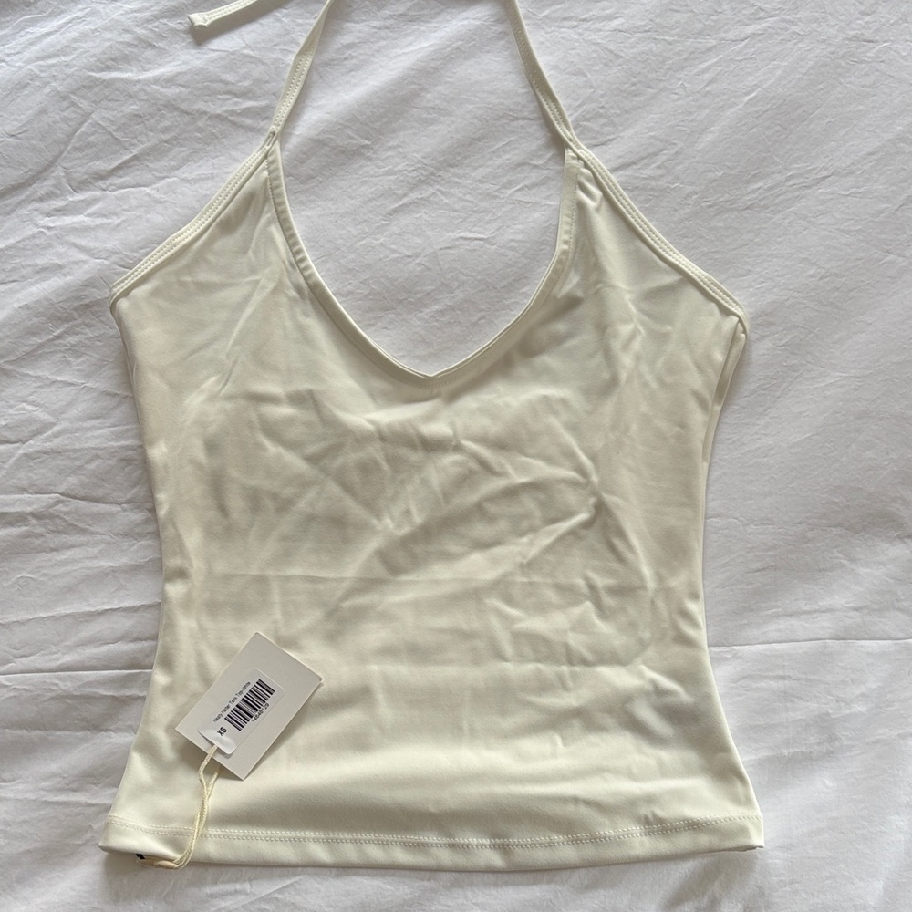 Exercere Women’s Neaty Halter Tank Top - white, XS
